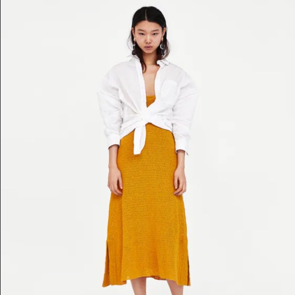 ZARA WRINKLED EFFECT POPLIN SHIRTTOPS M